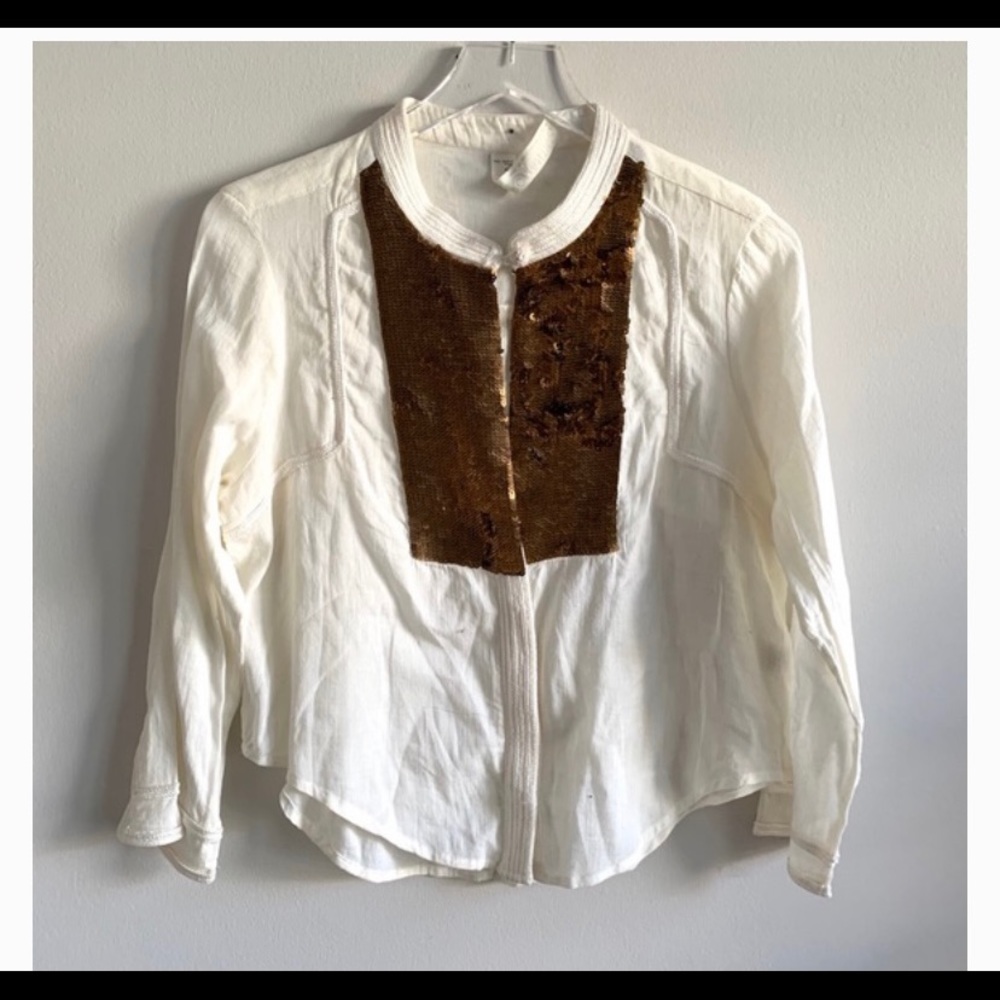 FP New Romantics Sequin Button Shirt top - Picture 5 of 6
